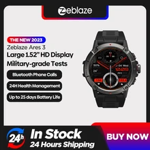 [The New 2023]Zeblaze Ares 3 Smart Watch Large 1.52 IPS Display Voice Calling 100  Sport Modes 24H Health Monitor Smartwatch