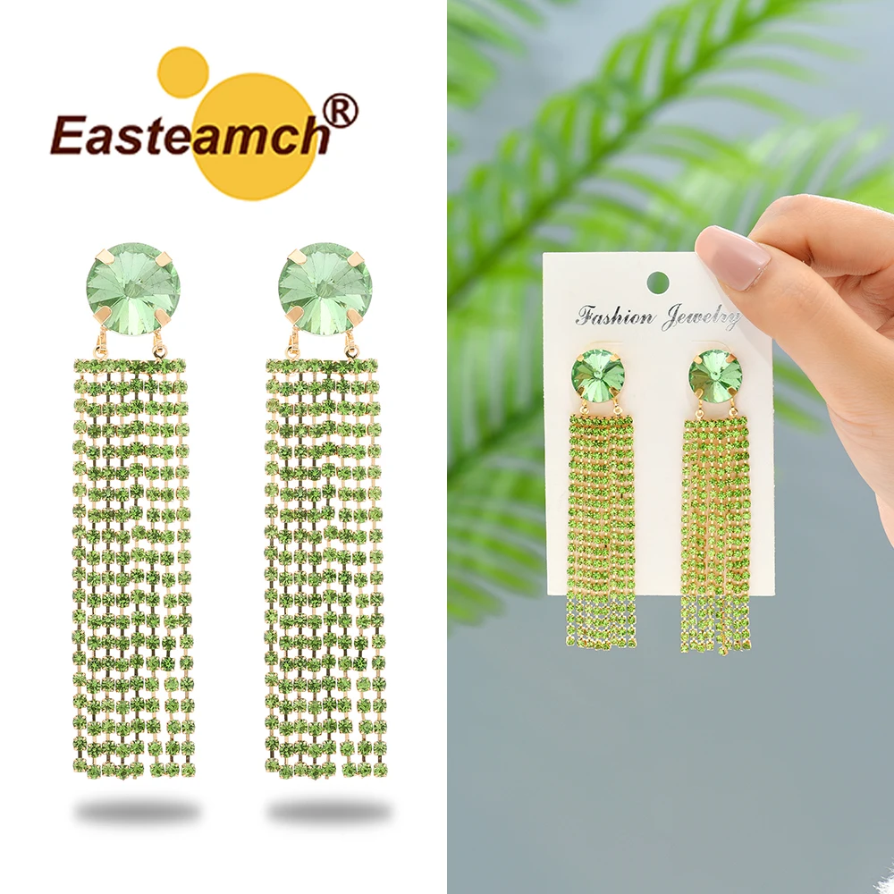 Elegant Fashion Long Hanging Earring For Women 2023 Luxury Romantic Tassel Rhinestone Charm Unusual Bridal Wedding Party Jewelry
Elegant Fashion Long Hanging Earring For Women 2023 Luxury Romantic Tassel Rhinestone Charm Unusual Bridal Wedding Party Jewelry
