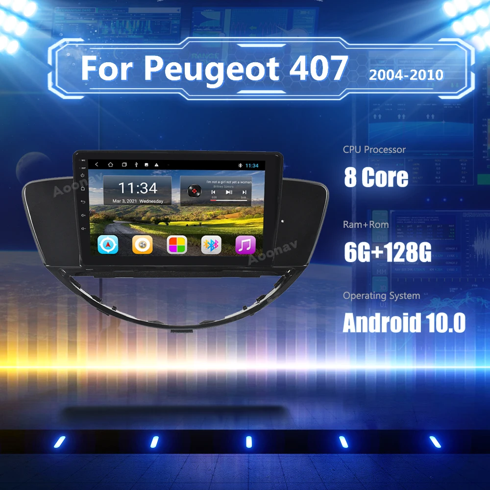 128GB car radio 2din Android 10.0 For Peugeot 407 2004-2010 car multimedia player android auto GPS auto Google carplay autoradio
128GB car radio 2din Android 10.0 For Peugeot 407 2004-2010 car multimedia player android auto GPS auto Google carplay autoradio