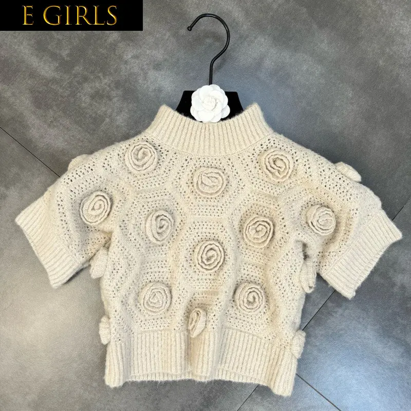 J GIRLS 2022 Spring New Arrival Short Sleeve Stand Collar Appliques Khaki Sweater Women Knitted Pullovers GD910
J GIRLS 2022 Spring New Arrival Short Sleeve Stand Collar Appliques Khaki Sweater Women Knitted Pullovers GD910