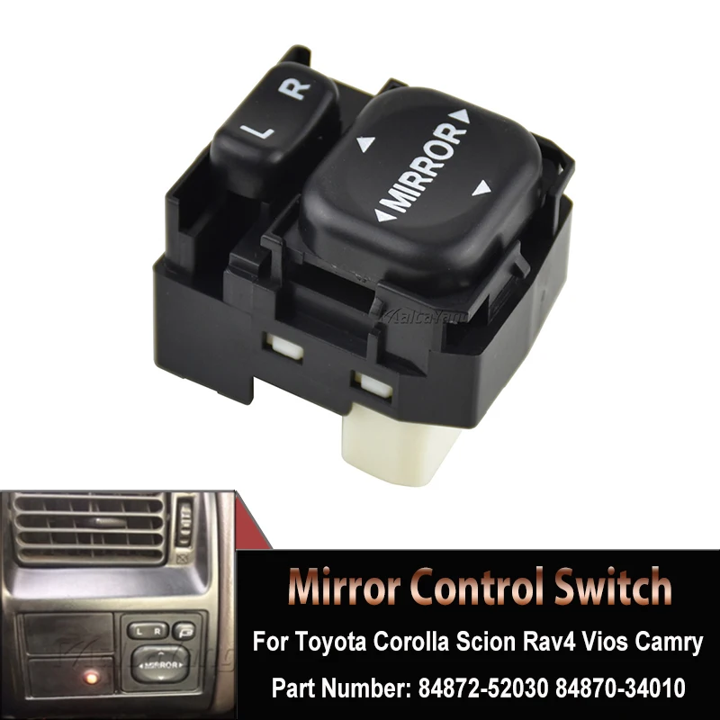 84872-52040 84870-02040 Car Side Mirror Switch For Toyota 4Runner Yaris Camry Sienna RAV4 Corolla Highlander Tacoma Lexus IS250
84872-52040 84870-02040 Car Side Mirror Switch For Toyota 4Runner Yaris Camry Sienna RAV4 Corolla Highlander Tacoma Lexus IS250