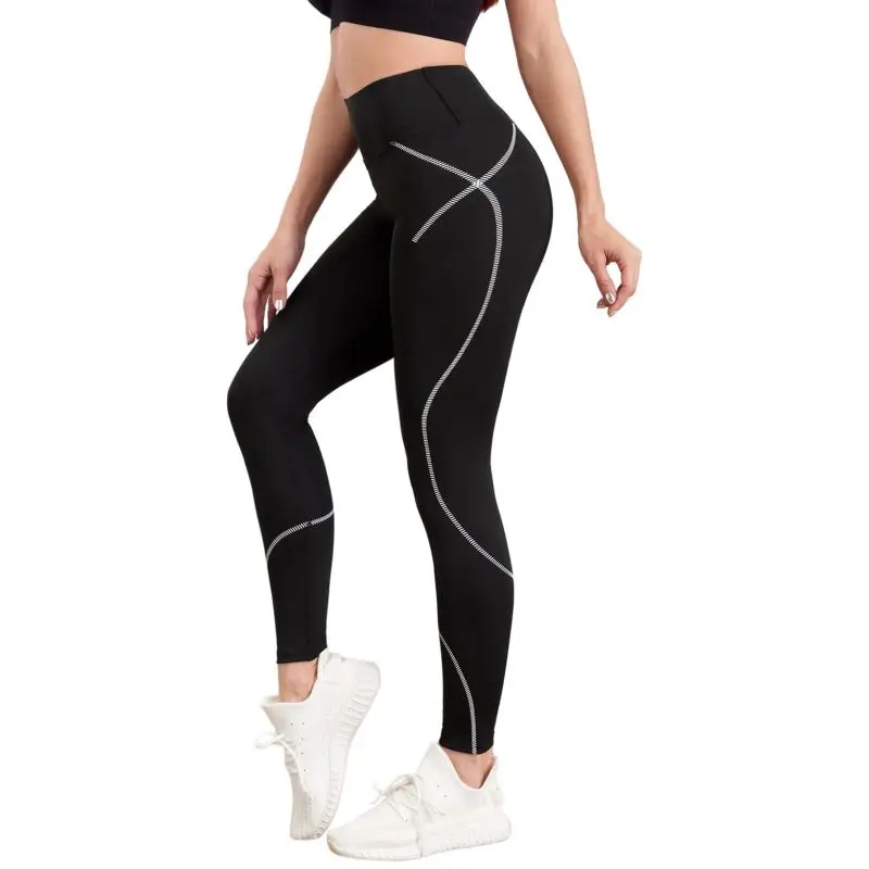 Outwork yoga pants for laddies striped printed style leggings solid black colors free shipping
Outwork yoga pants for laddies striped printed style leggings solid black colors free shipping