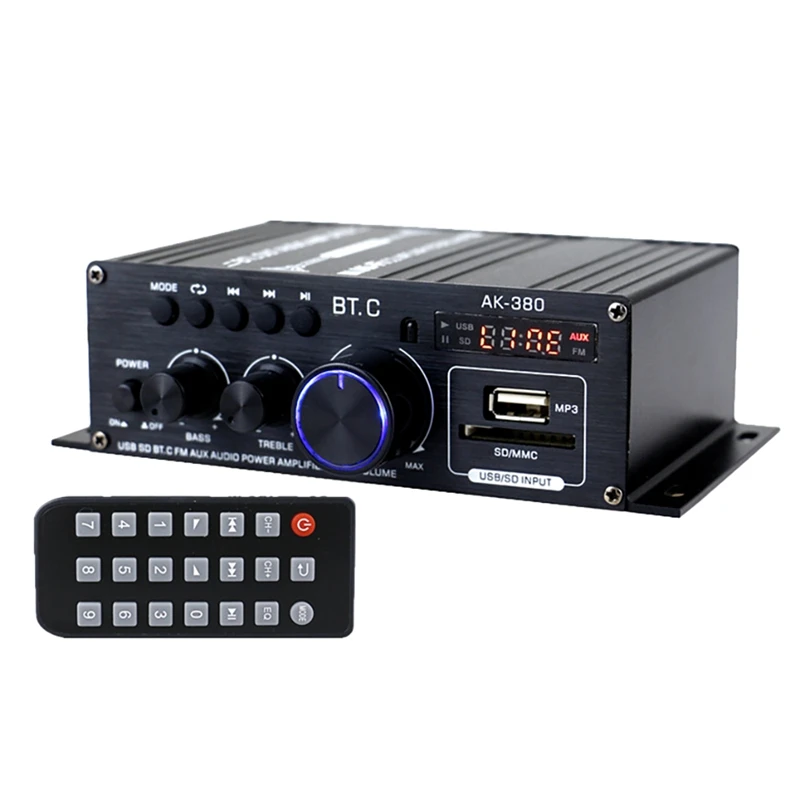 40Wx2 Bluetooth 5,0 Hifi Усилители мощности для дома автомобиля аудио 12 в цифровой звуковой усилитель музыкальный плеер Fm радио Ak380
40Wx2 Bluetooth 5,0 Hifi Усилители мощности для дома автомобиля аудио 12 в цифровой звуковой усилитель музыкальный плеер Fm радио Ak380