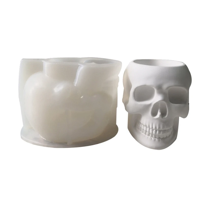 

Skull Flowerpot 3D Candle Soap Mould DIY Candle Epoxy Mold Handmade Candles Aroma Wax Soap Molds for Decorations