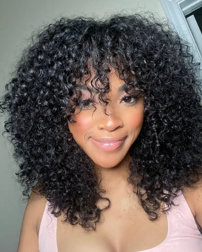 

Thrown on& GO Bouncy Shaggy Bang Wig Water Wave Short Bob Hair Jerry Curly Human Hair Wigs Deep Wigs For Women Full Machine Made