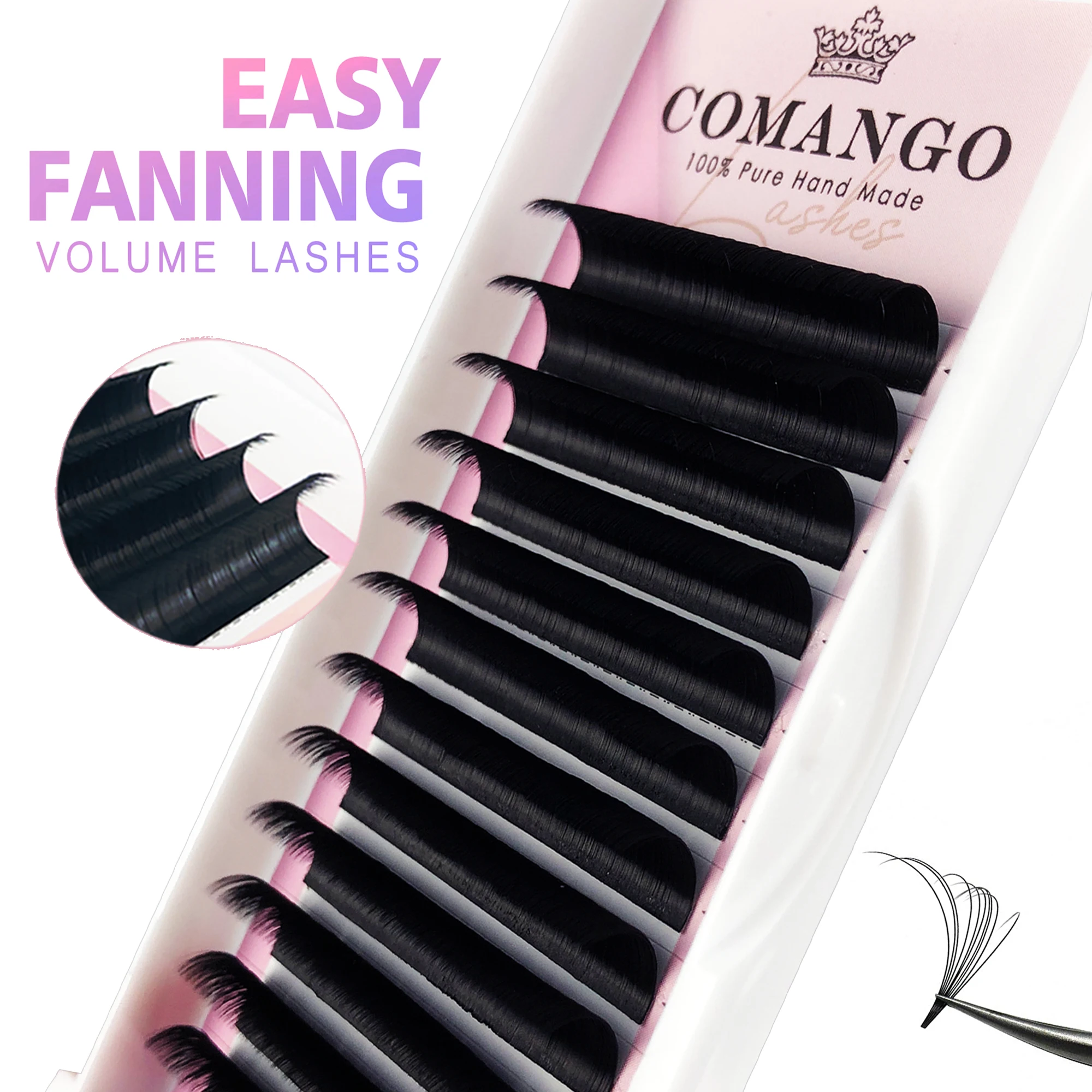 

Easy Fanning Volume Eyelashes Extension Auto Flowering Rapid Blooming Fans Lashes Makeup Tools Fast Delivery