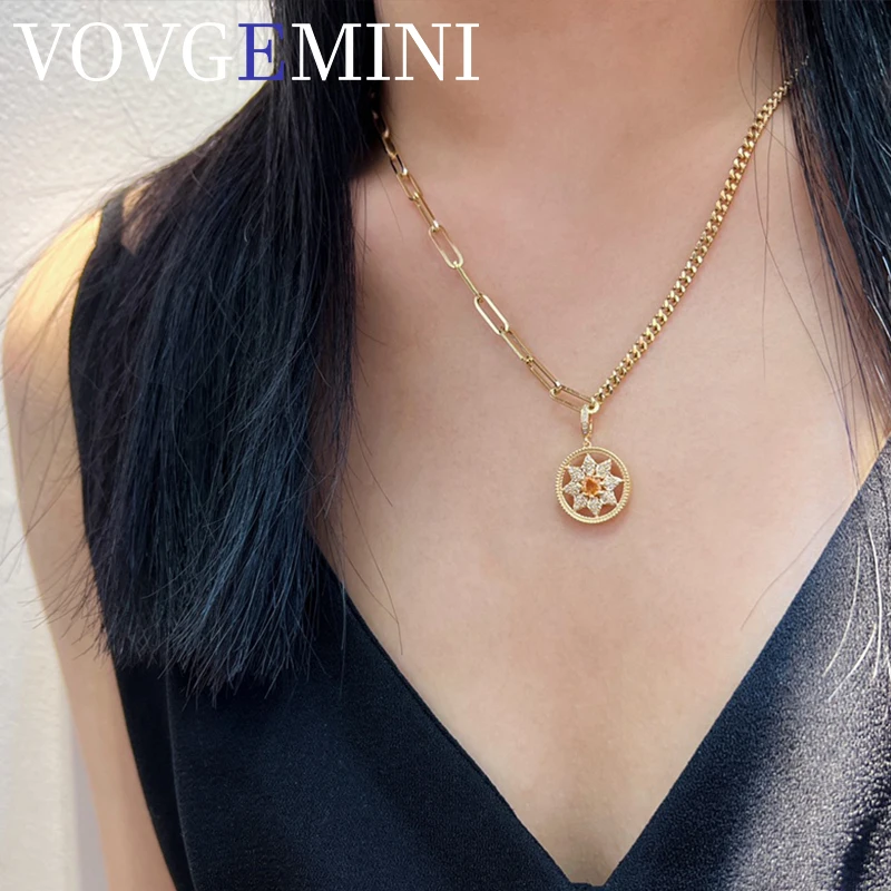 VOVGEMINI Fenderite Necklace Sunset Ferris Wheel Diamond Pendant 18k Gold Jewelry For Women Luxury Emgagement Wedding accessory
VOVGEMINI Fenderite Necklace Sunset Ferris Wheel Diamond Pendant 18k Gold Jewelry For Women Luxury Emgagement Wedding accessory