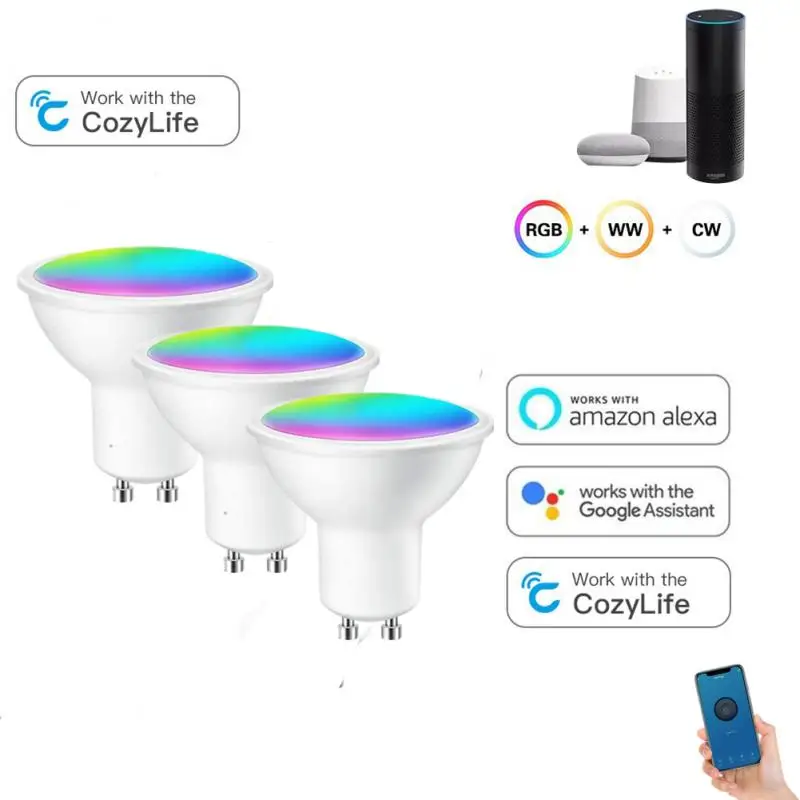 Светодиодная лампа Cozylife GU10 с поддержкой Wi-Fi и управлением через приложение
Светодиодная лампа Cozylife GU10 с поддержкой Wi-Fi и управлением через приложение