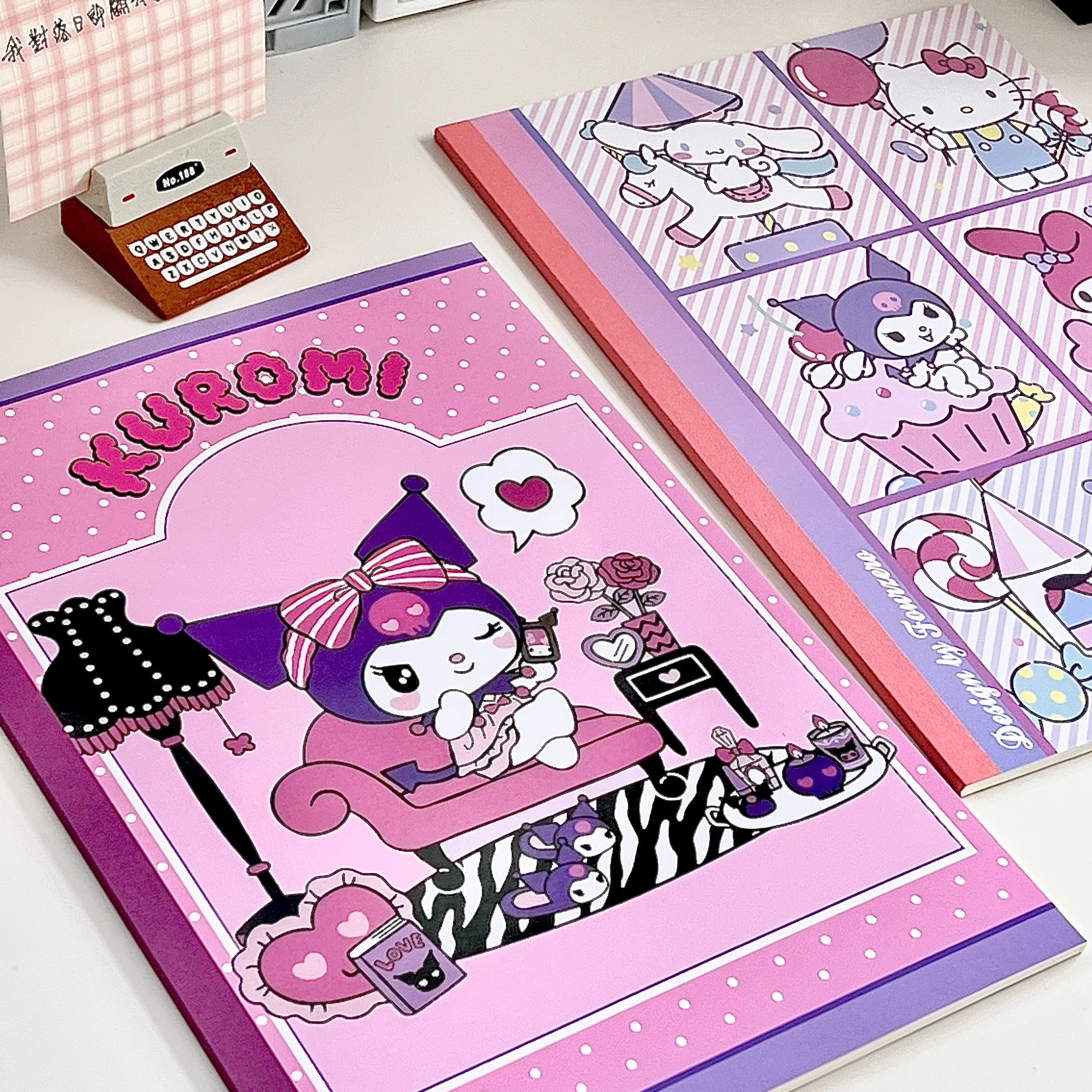 Kawaii Cute Sanrio Notebook Hello Kitty Mymelody Kuromi Cartoon Animation Notebook Notepad Diary Pocketbook Student Stationery
Kawaii Cute Sanrio Notebook Hello Kitty Mymelody Kuromi Cartoon Animation Notebook Notepad Diary Pocketbook Student Stationery