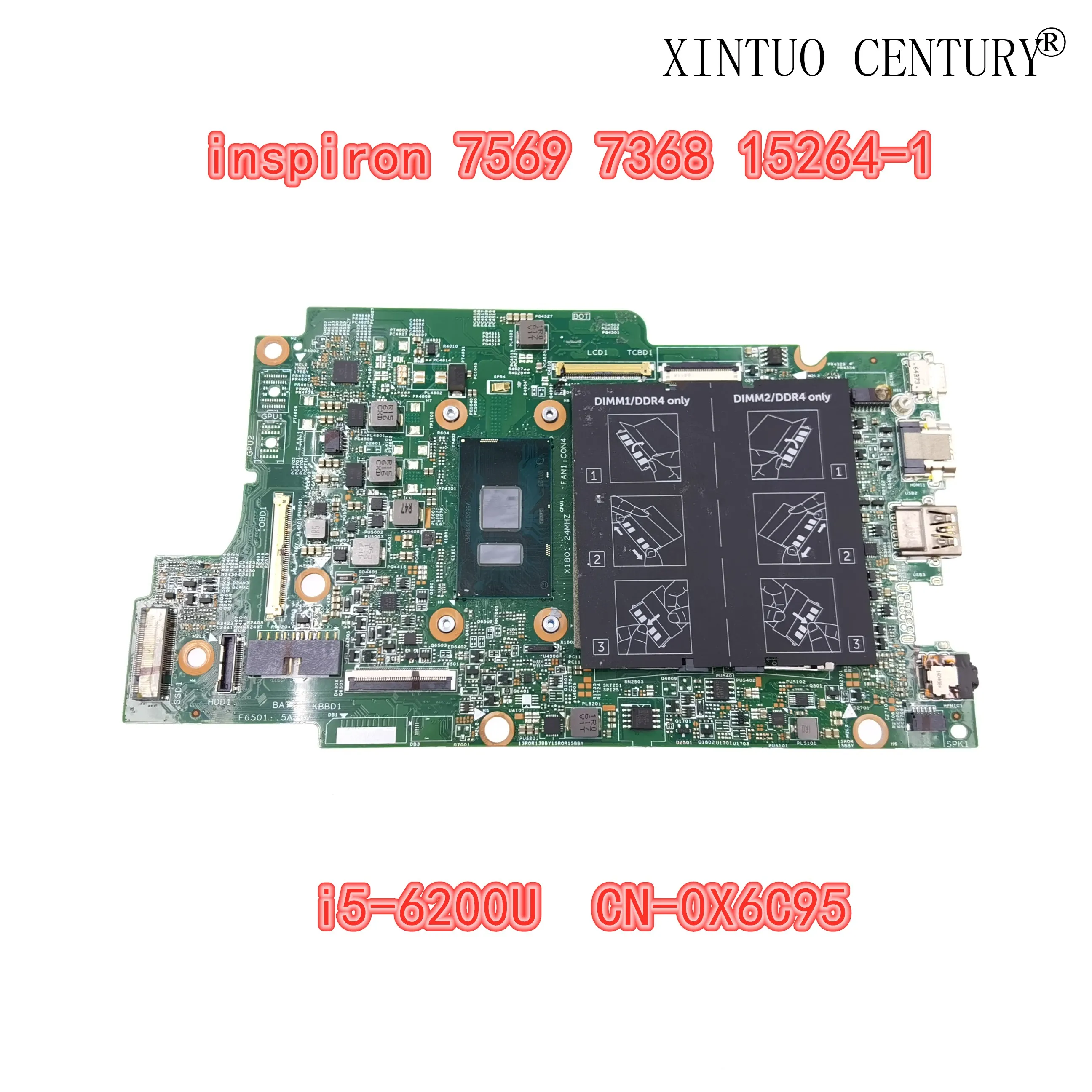 Системная плата X6C95 0X6C95 для Dell Inspiron 15 7569 13 7368, системная плата SR2EY, рабочий
Системная плата X6C95 0X6C95 для Dell Inspiron 15 7569 13 7368, системная плата SR2EY, рабочий