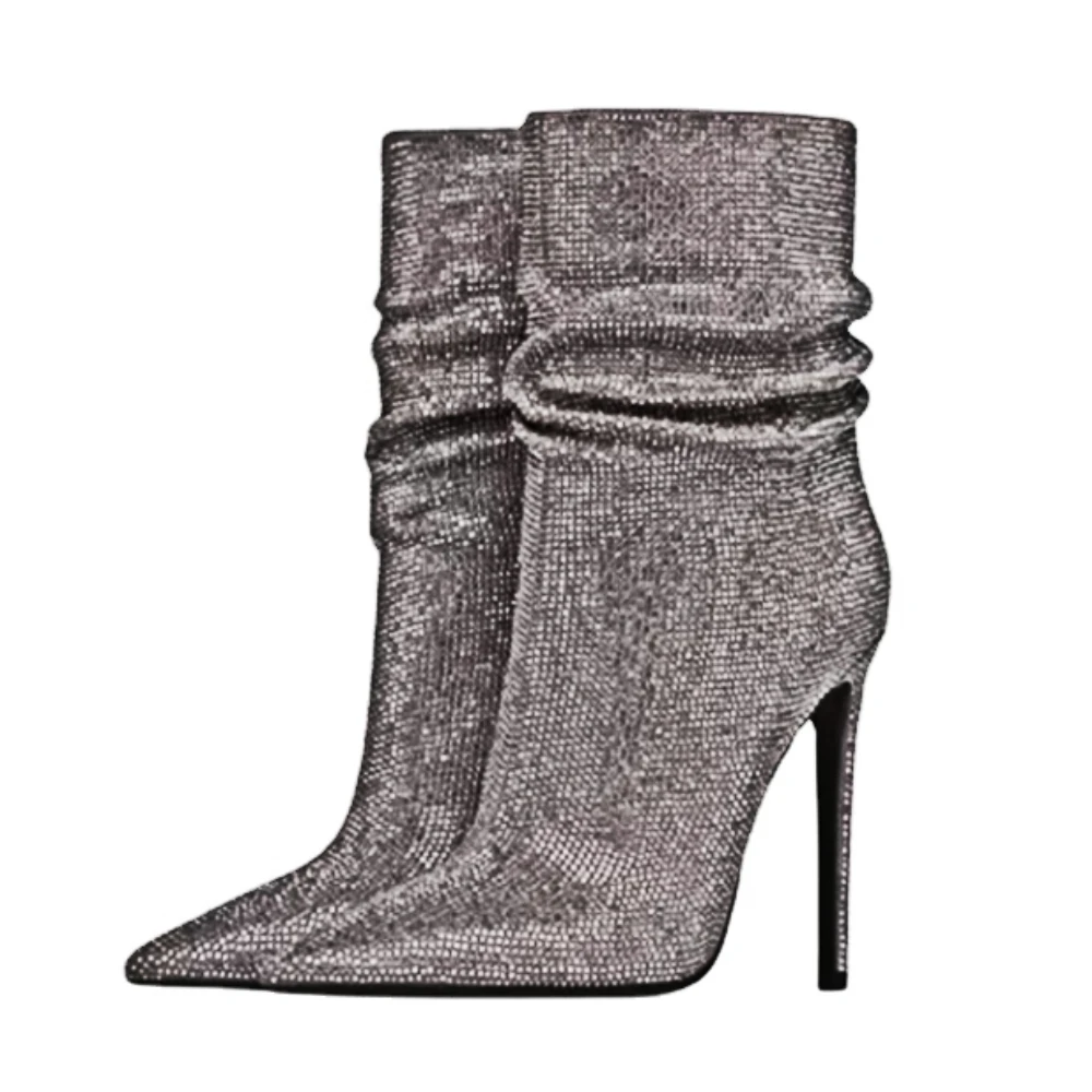 Rhinestone Boots Women Winter 2023 Fashion Four Season Shoes Bling Sexy Thin High-heeled Ankle Boots Size 44 Runway Party Shoes
Rhinestone Boots Women Winter 2023 Fashion Four Season Shoes Bling Sexy Thin High-heeled Ankle Boots Size 44 Runway Party Shoes
