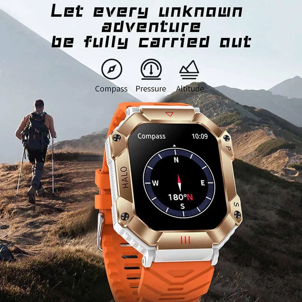 KR80 Smart Watch Heart Rate Compass Bluetooth Call Smart Bracelet Outdoor Sports Fitness Smartwatch Men Large Screen
KR80 Smart Watch Heart Rate Compass Bluetooth Call Smart Bracelet Outdoor Sports Fitness Smartwatch Men Large Screen
