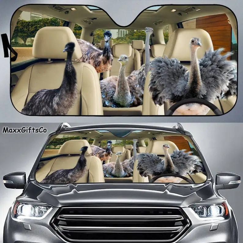 Emu Car Sun Shade, Emu Windshield, Emu Family Sunshade, Car Accessories, Car Decoration, Gift For Dad, Mom
Emu Car Sun Shade, Emu Windshield, Emu Family Sunshade, Car Accessories, Car Decoration, Gift For Dad, Mom