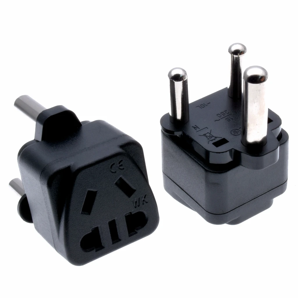 Вилка Южной Африки, 15 А 250 В, тип м, большие круглые 3 штырька, адаптер питания для преобразования Индии, путешествия, Пакистан, преобразование, Китай, AUS charge 
Вилка Южной Африки, 15 А 250 В, тип м, большие круглые 3 штырька, адаптер питания для преобразования Индии, путешествия, Пакистан, преобразование, Китай, AUS charge