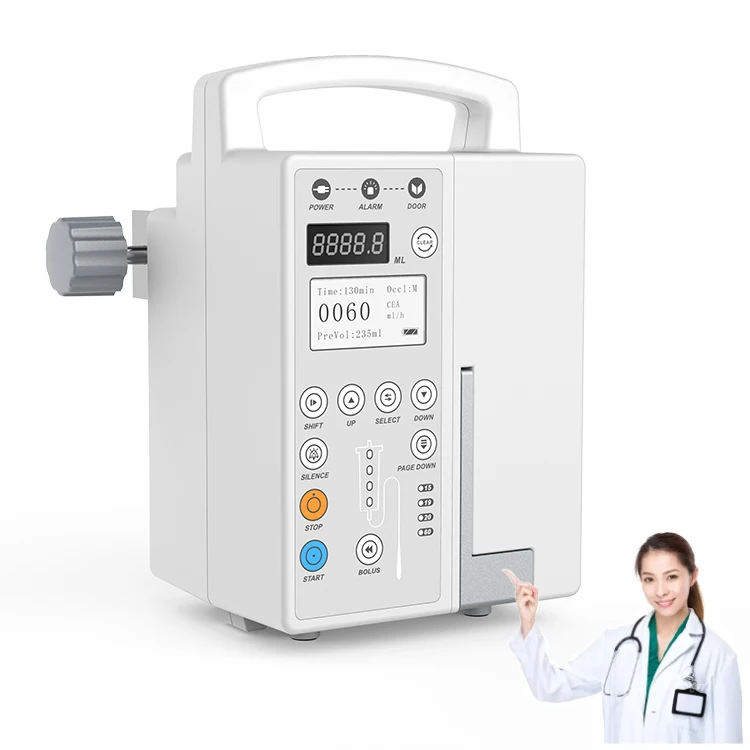 CE/ISO Portable ICU Electronic Digital Infusion Pump Single Double Channel for Smart Hospital
CE/ISO Portable ICU Electronic Digital Infusion Pump Single Double Channel for Smart Hospital