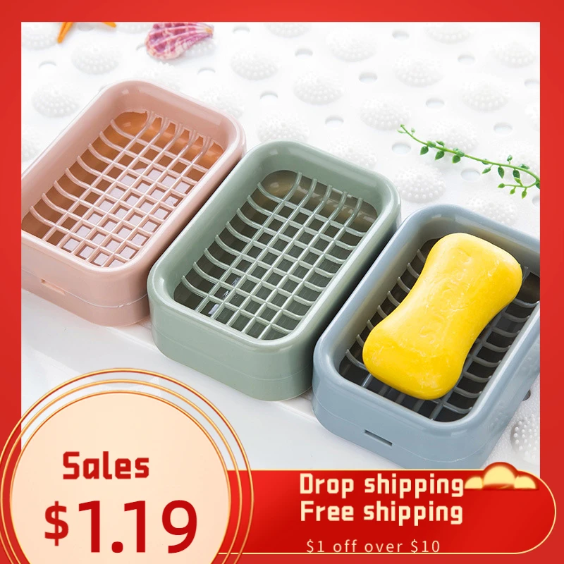 Bathroom Soap Dish Portable Soap Storage Holder Plastic Soap Box 2 Layers Drain Rack Container Tray Bathroom Organizer Wholesale
Bathroom Soap Dish Portable Soap Storage Holder Plastic Soap Box 2 Layers Drain Rack Container Tray Bathroom Organizer Wholesale