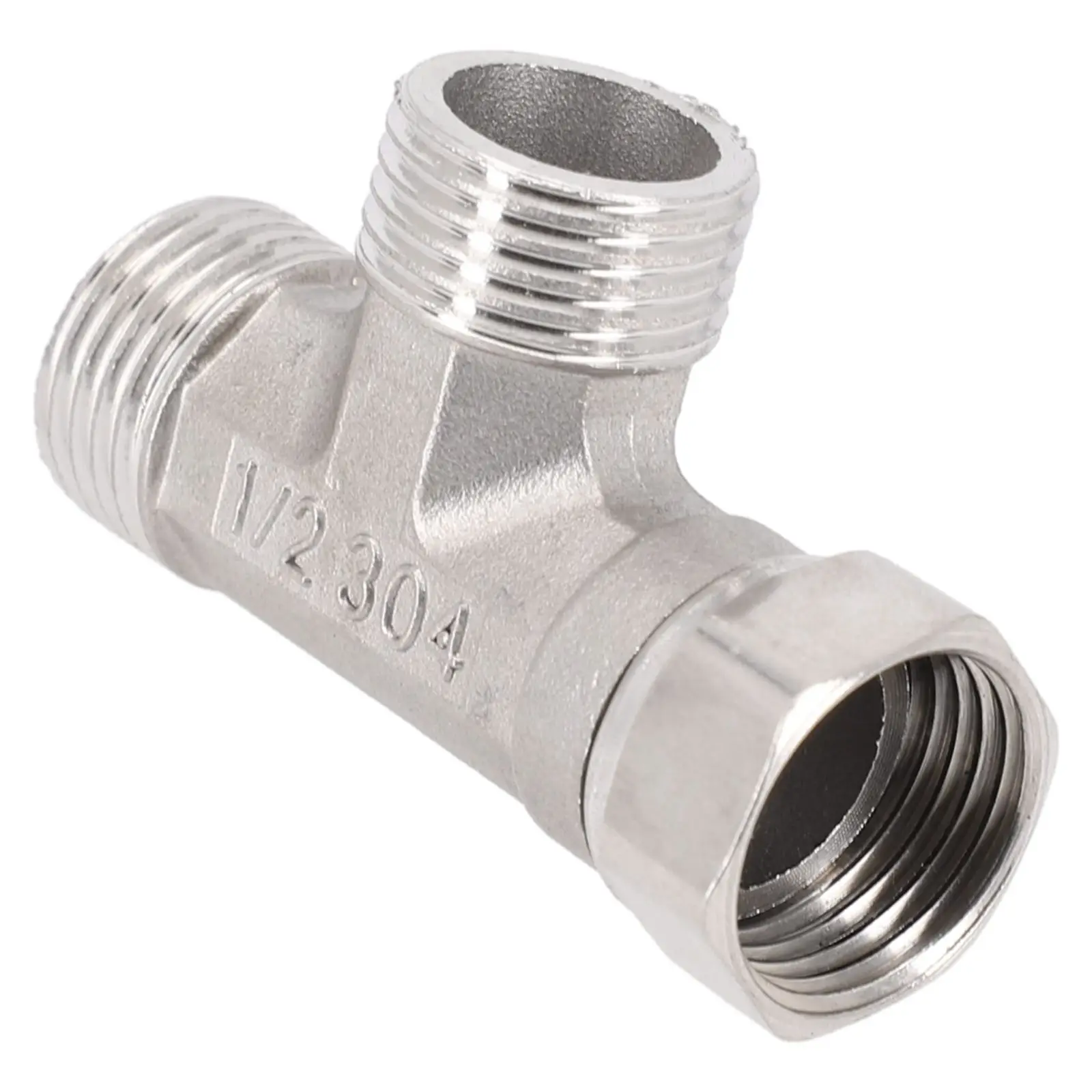 

Reliable Performance T Adapter 3 Ways Valve Made of Stainless Material Easy to Install Suitable for Bathroom Toilet