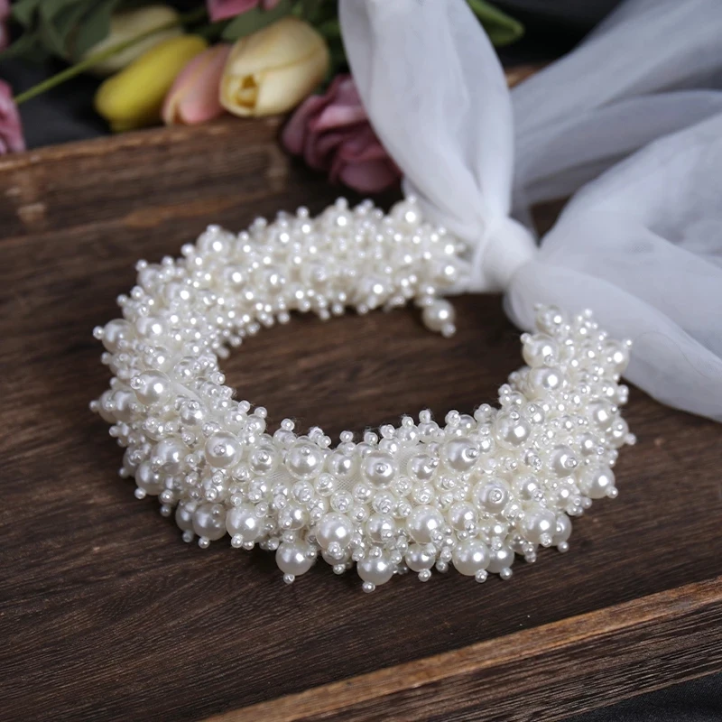 Newest Bride Pearl Hairband Luxury Headress Wedding Headwear Handmade Headband Hair Accessories Ornaments Jewelry Headpiece
Newest Bride Pearl Hairband Luxury Headress Wedding Headwear Handmade Headband Hair Accessories Ornaments Jewelry Headpiece