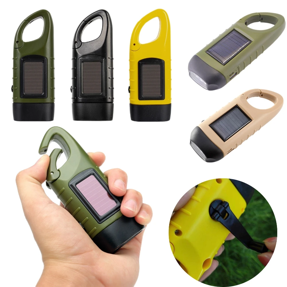 LED Solar Powered Flashlight USB Charging Hand Crank Emergency Flashlight Survival Gear Fishing Flashlight for Outdoor Camping
LED Solar Powered Flashlight USB Charging Hand Crank Emergency Flashlight Survival Gear Fishing Flashlight for Outdoor Camping