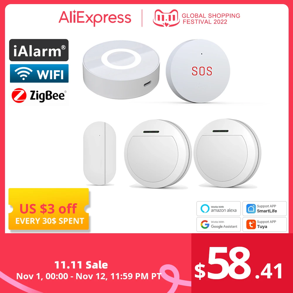 iAlarm Linkage Tuya Zigbee Gateway Security Smart Home Alarm Emergency Button Window Door Sensor Smoke Infrared Detector
iAlarm Linkage Tuya Zigbee Gateway Security Smart Home Alarm Emergency Button Window Door Sensor Smoke Infrared Detector