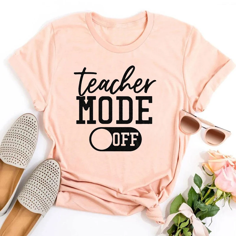 Teacher Mode Off Funny Teaching Graphic Tees Cute Back To School Shirt Teacher Quotes Tops Summer Clothes Women
Teacher Mode Off Funny Teaching Graphic Tees Cute Back To School Shirt Teacher Quotes Tops Summer Clothes Women