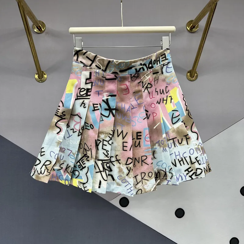 Tie Dye Denim Skirt Women Graffiti Fashion Letter Print Jeans Skirt Streetwear Summer Loose High Waist Pleated Skirt Female
Tie Dye Denim Skirt Women Graffiti Fashion Letter Print Jeans Skirt Streetwear Summer Loose High Waist Pleated Skirt Female