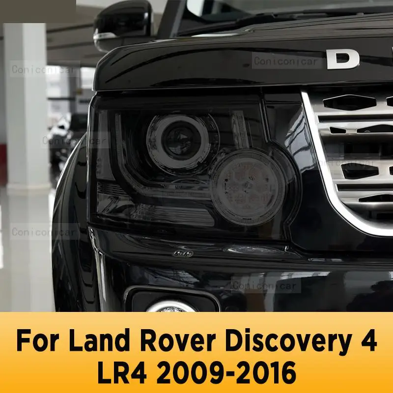 

Защитный оттенок для автомобильных фар, защитная пленка против царапин, наклейки из ТПУ для Land Rover Discovery 4 LR4 2009-2016, аксессуары