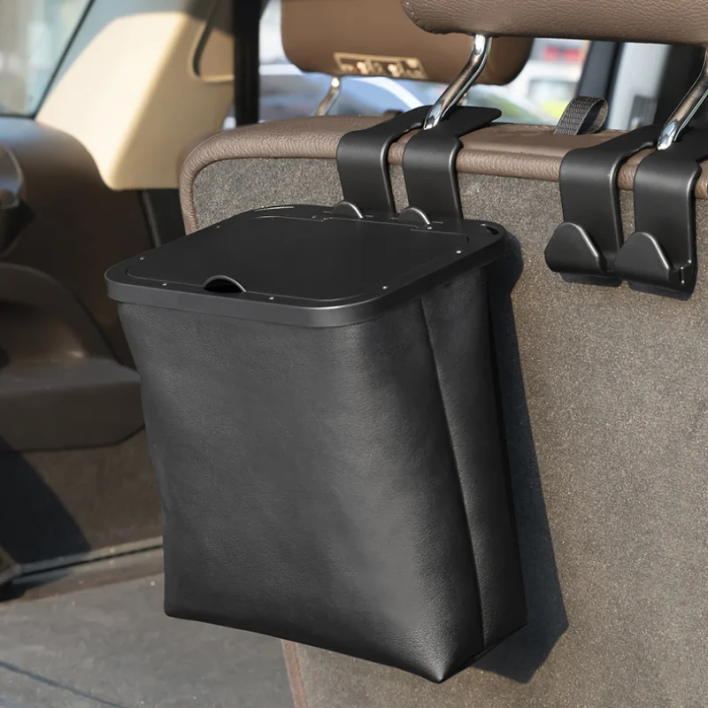 

Car Trash Can Bin Car Accessories Organizer Garbage Cars Storage Pockets For Trash Can Closeable Waterproof outer skin Portable