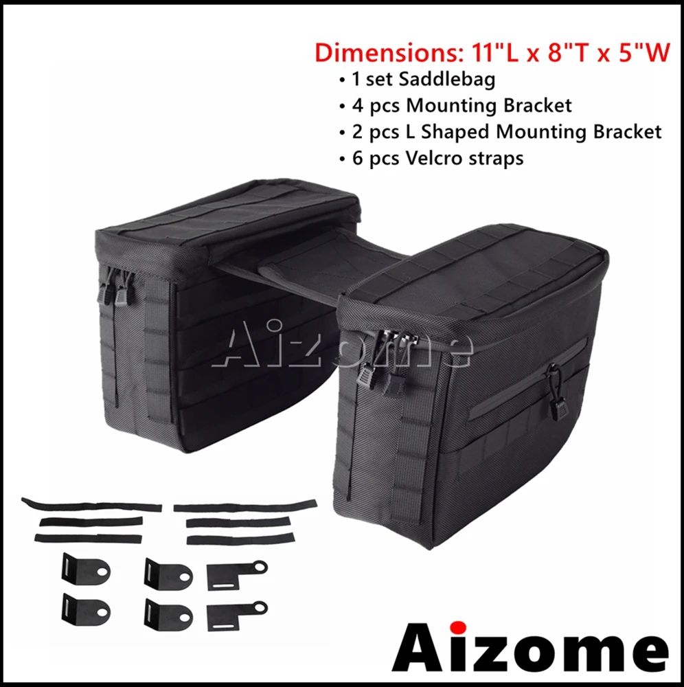 Сумки для хранения мотоциклетного седла 1680, баллистический нейлон, боковые сумки для инструментов, седельные сумки для Harley Dyna Softail Sportster XL