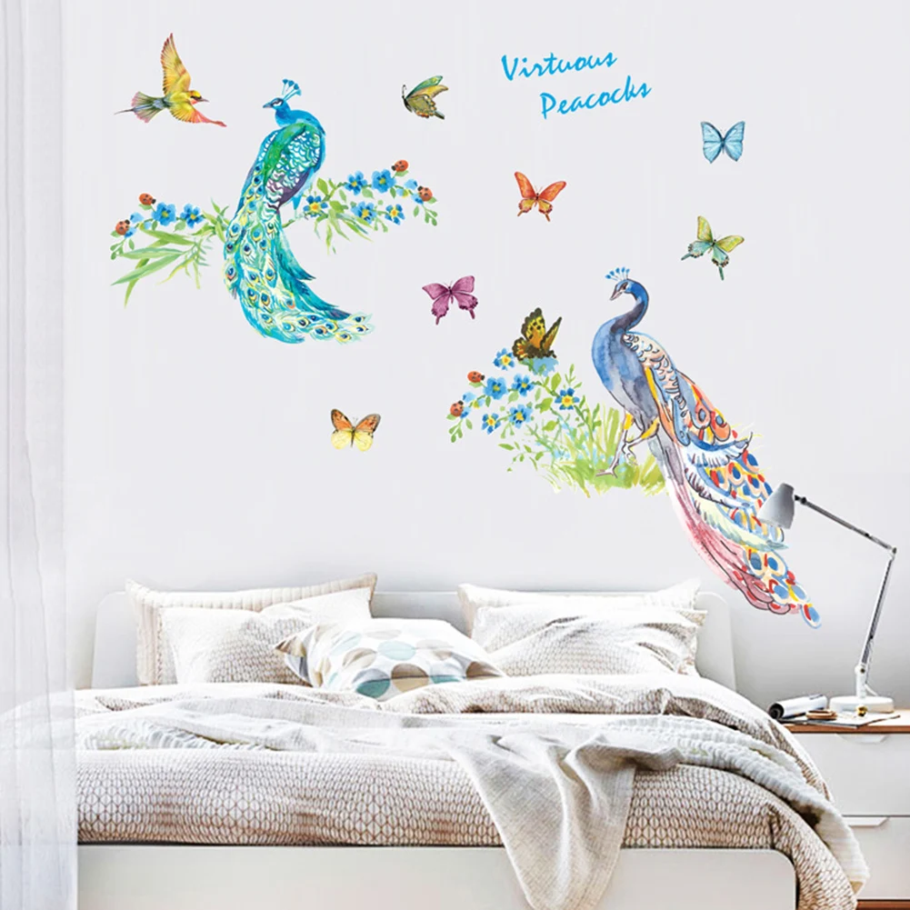 Chinese Style Colorful Peacock Wall Stickers Large Bottle Flowers Vinyl Living Room Hallway Bedroom Home Decor Decoration Poster
Chinese Style Colorful Peacock Wall Stickers Large Bottle Flowers Vinyl Living Room Hallway Bedroom Home Decor Decoration Poster