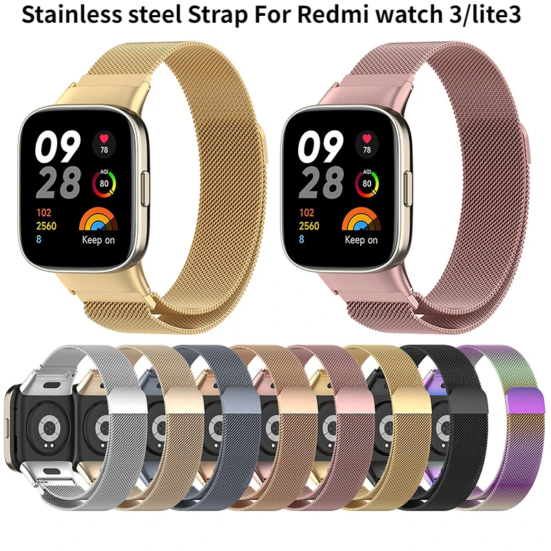 Metal Strap For Redmi watch 3 Stainless steel Bracelet watchband For Mi watch lite 3 Correa strap Smart watches accessories
Metal Strap For Redmi watch 3 Stainless steel Bracelet watchband For Mi watch lite 3 Correa strap Smart watches accessories