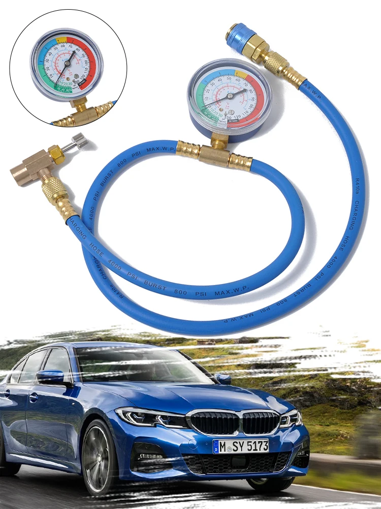 Автомобильный шланг R134a для кондиционера, шланг для хладагента с краном, манометр, быстроразъемный соединитель, инструмент для ремонта
Автомобильный шланг R134a для кондиционера, шланг для хладагента с краном, манометр, быстроразъемный соединитель, инструмент для ремонта