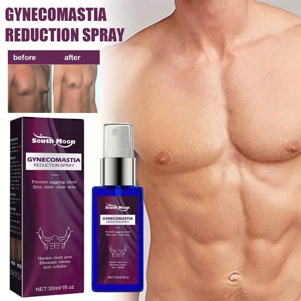

South Moon Gynecomastia Firming Spray Cellulite Reduction Muscle Tighten Fitness Accelerating Hardening 30ml Chest Spray Mu S3F5