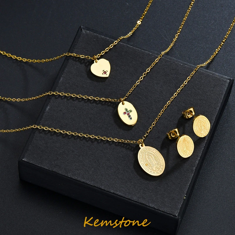 Kemstone Vintage Cross Heart Jesus Pendant Layered Choker Necklace Stud Earrings for Women Jewelry Set Gift Free Shipping
Kemstone Vintage Cross Heart Jesus Pendant Layered Choker Necklace Stud Earrings for Women Jewelry Set Gift Free Shipping