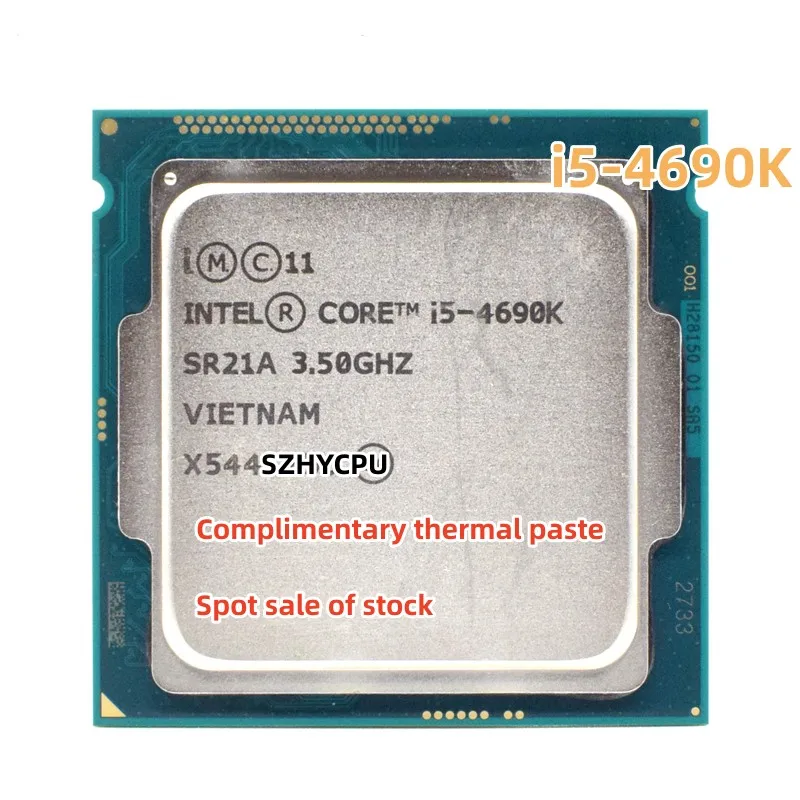 

Used Intel Core i5 4690K 3.5GHz 6MB Socket LGA 1150 Quad-Core CPU Processor SR21A