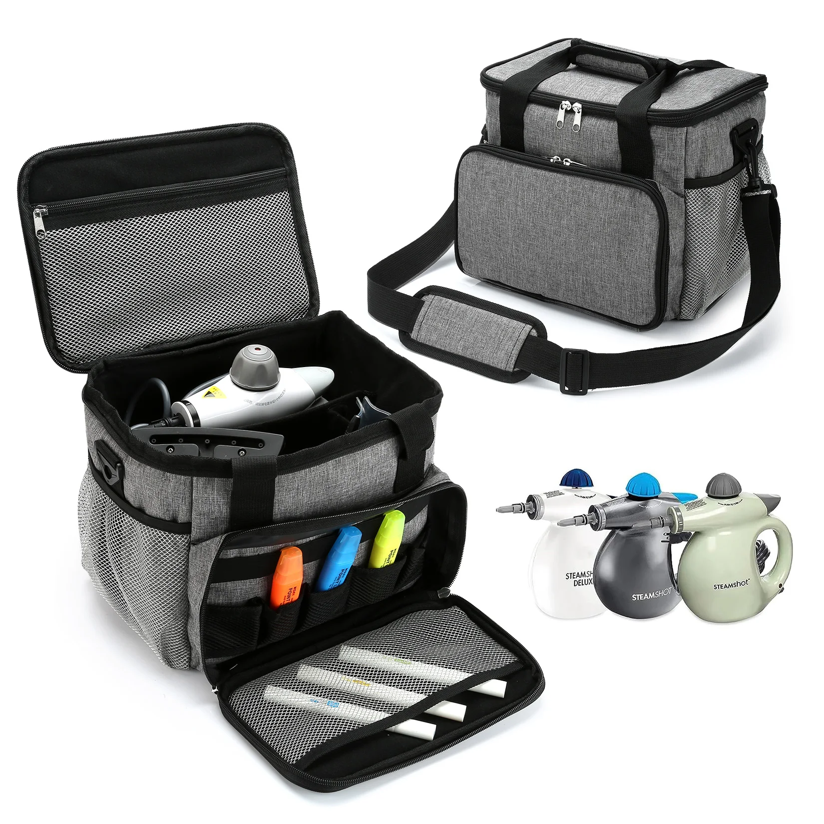 

Storage Bag Compatible with Bissell SteamShot 39N7V/39N7A Adjustable Organizer Bag Carrying Case for Steam Shot Accessories