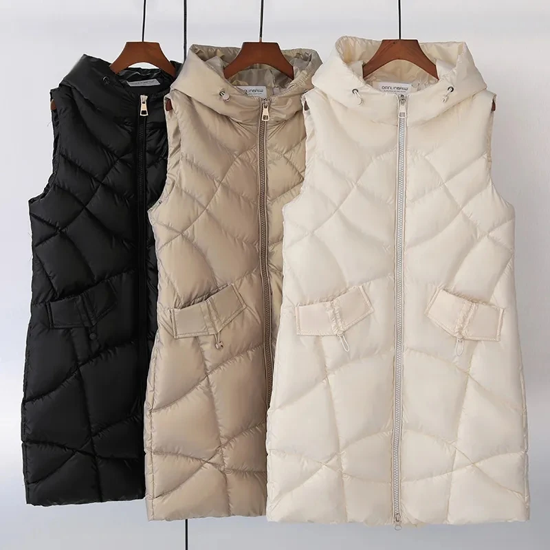 2022 New Glossy Down cotton Jacket Waistcoat Vest Women's Korean Slim Thicken Sleeveless Long Coat Casual Female Hooded Outwear
2022 New Glossy Down cotton Jacket Waistcoat Vest Women's Korean Slim Thicken Sleeveless Long Coat Casual Female Hooded Outwear