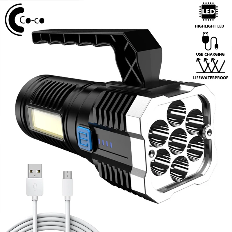 200M LED Flashlight Portable Bicycle Strong Super Bright USB Rechargeable Outdoor 7 LED Torch Tactical Light Night Light
200M LED Flashlight Portable Bicycle Strong Super Bright USB Rechargeable Outdoor 7 LED Torch Tactical Light Night Light