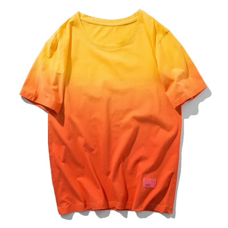 Summer Casual Gradient T-shirt Short Sleeve Men Tops Cute Boys Dye Tshirt Yellow Loose Tee Shirt 3xl Man Oversized T Shirts Male
Summer Casual Gradient T-shirt Short Sleeve Men Tops Cute Boys Dye Tshirt Yellow Loose Tee Shirt 3xl Man Oversized T Shirts Male