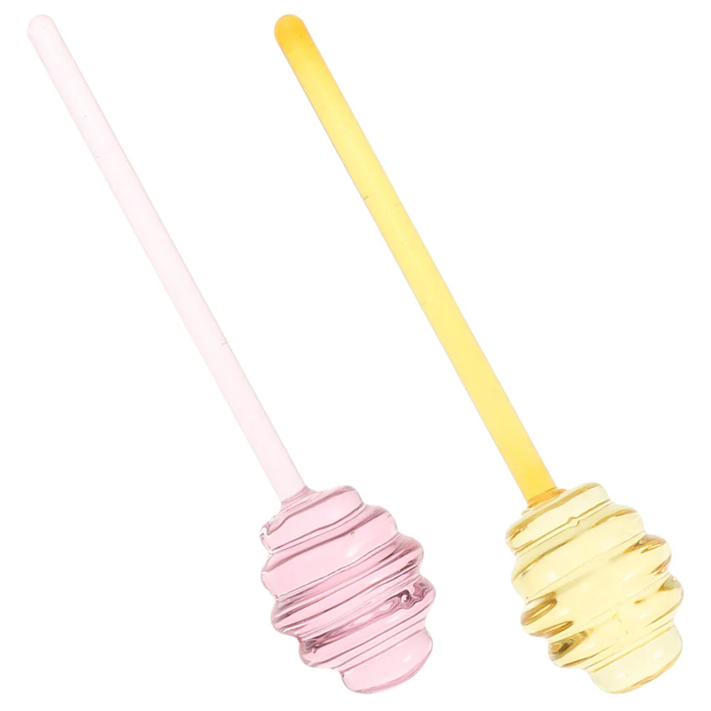 

2 Pcs Stir Sticks Honey Stirrer Reusable Dipper Stirrers Household Stirring Rods For Jar Spoons