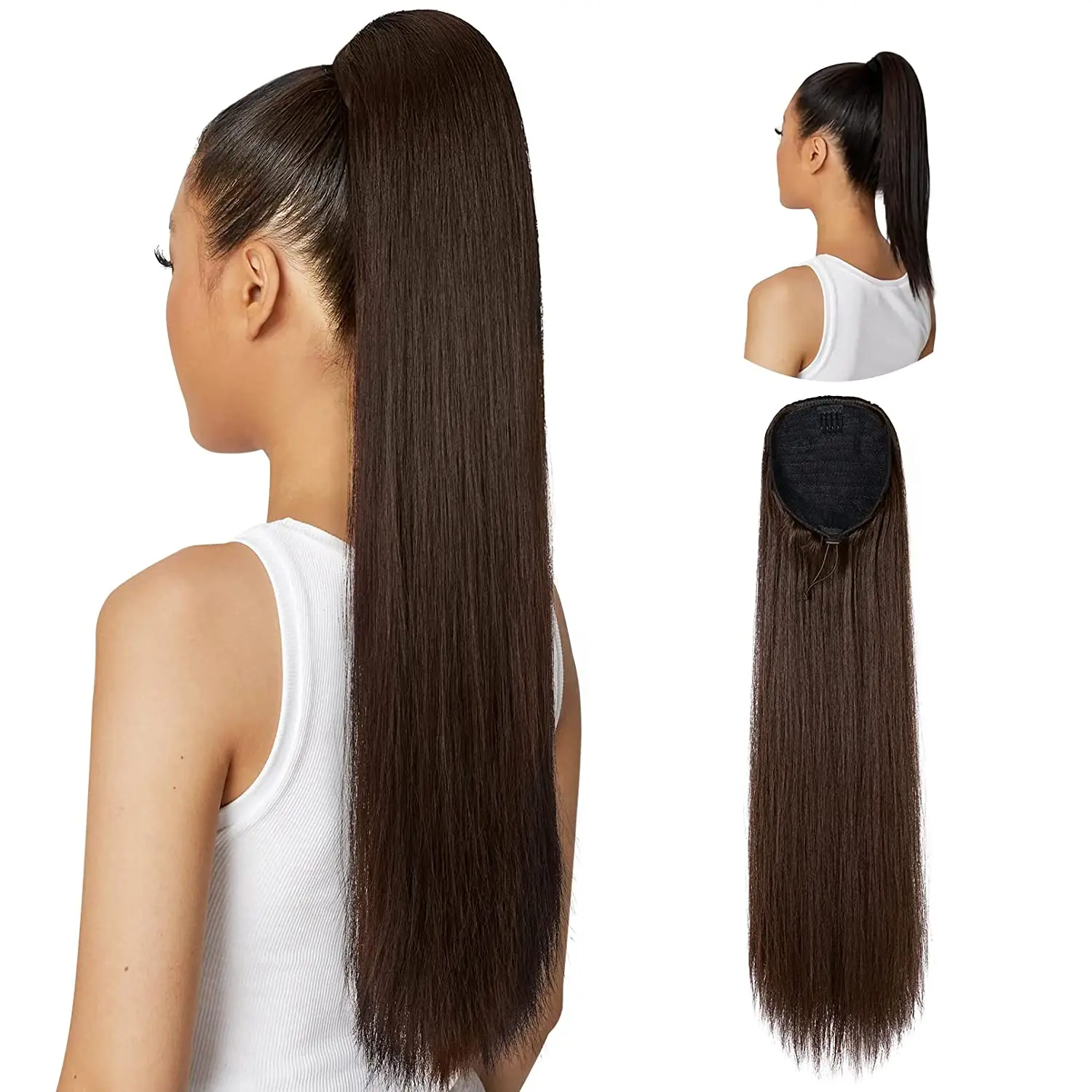 Synthetic Long Straight Ponytails Hair 80 cm 150g High Temperature Fiber Bun Fake Hair Chip-in Hair Extensions Pony Tail
Synthetic Long Straight Ponytails Hair 80 cm 150g High Temperature Fiber Bun Fake Hair Chip-in Hair Extensions Pony Tail