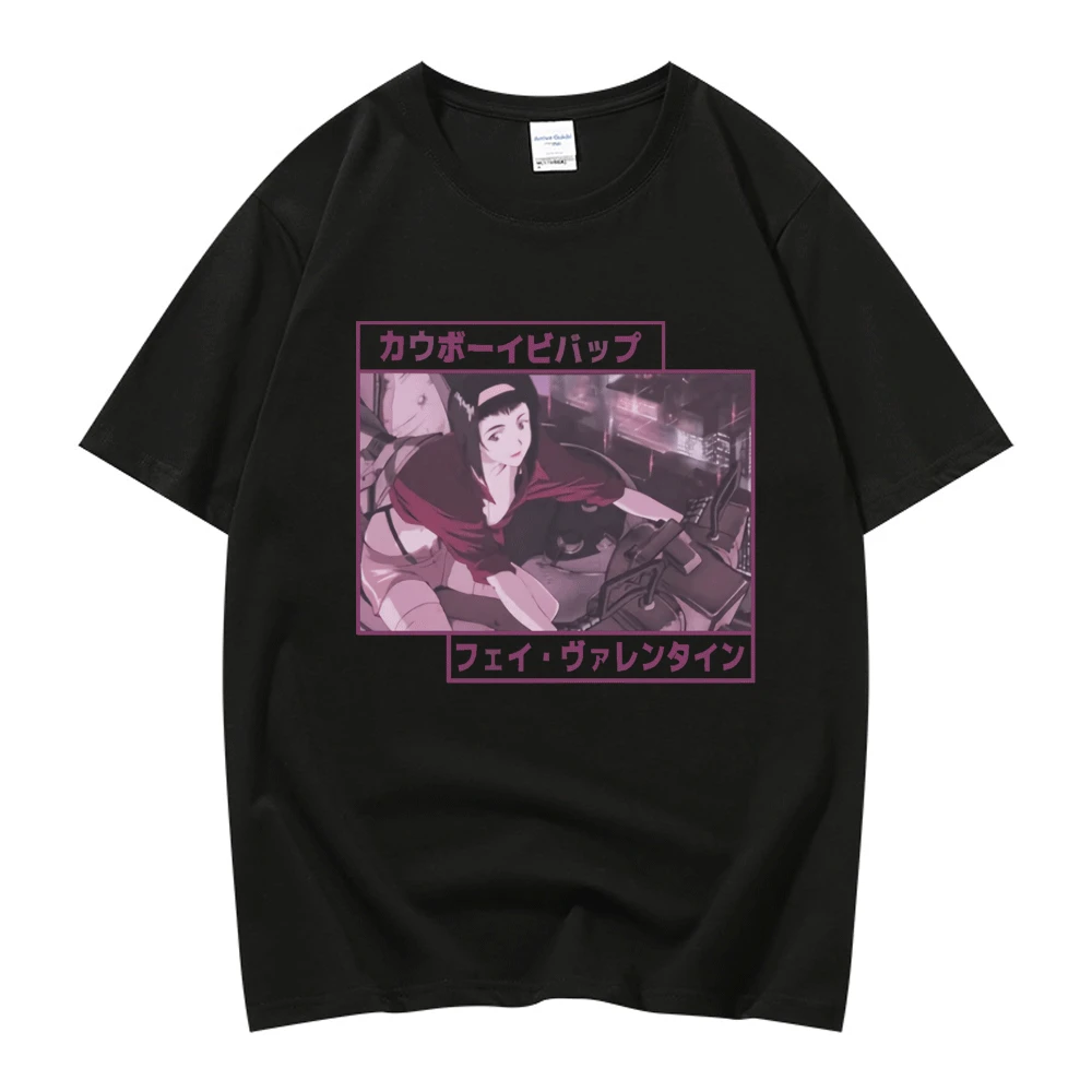 Cool Cowboy Bebop T Shirts Men Women Casual Anime Space Spike T-shirt Short Sleeve Japanese Manga Jet Faye O-neck CottonTshirt
Cool Cowboy Bebop T Shirts Men Women Casual Anime Space Spike T-shirt Short Sleeve Japanese Manga Jet Faye O-neck CottonTshirt