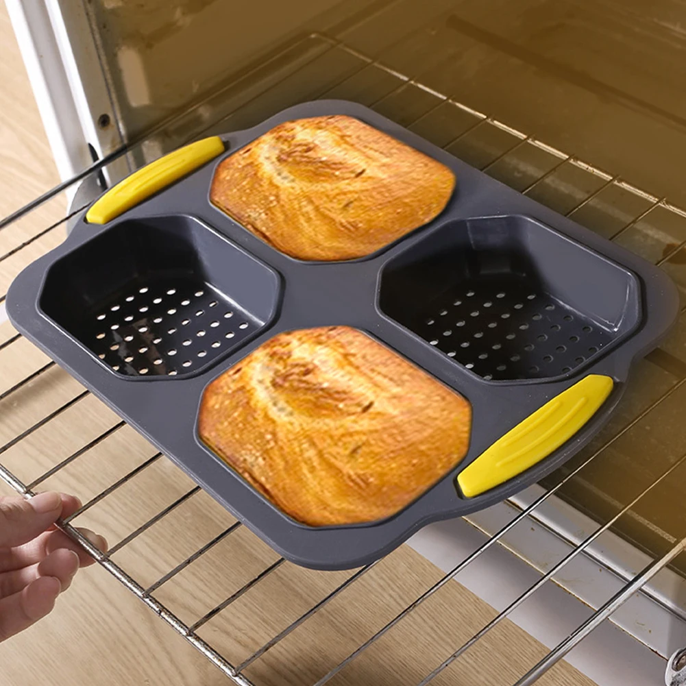 Loaf Pan 4 Cavities Silicone Baking Pan Perforated Bread Pan 230°C Heat Resistance French Bread Bake Mold DIY Homemade Bread
Loaf Pan 4 Cavities Silicone Baking Pan Perforated Bread Pan 230°C Heat Resistance French Bread Bake Mold DIY Homemade Bread