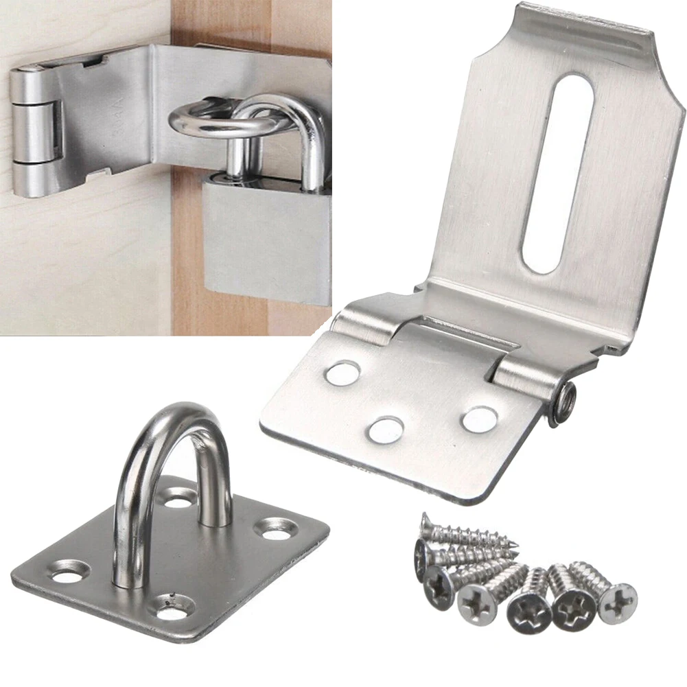 Stainless Steel 90 Degree Hasp Latches Chain Locks Security Hardware With Screws For Window Cabinet Hotel Home
Stainless Steel 90 Degree Hasp Latches Chain Locks Security Hardware With Screws For Window Cabinet Hotel Home