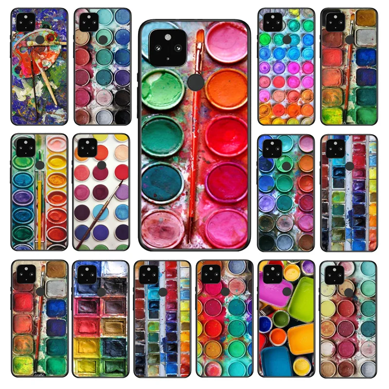 

Watercolors Set Paint Palette Box Phone Case for Google Pixel 7 7Pro 6 Pro 6A 5A 4A 3A Pixel 4 XL 5 6 4 3 XL 3A 2 XL