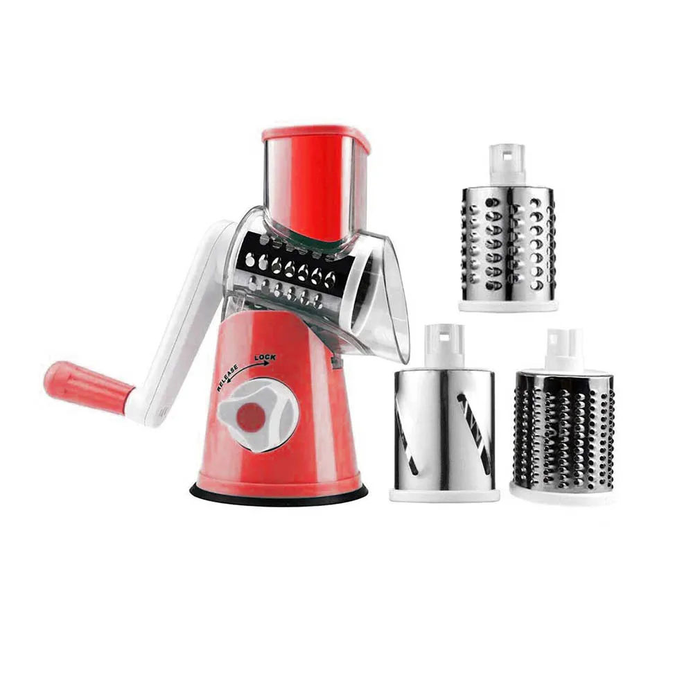 Yinzam Rotary Vegetable Shredders, Efficient Fruit Slicer for Kitchen with 3 Round Stainless Steel Blades Vegetable Slicer
Yinzam Rotary Vegetable Shredders, Efficient Fruit Slicer for Kitchen with 3 Round Stainless Steel Blades Vegetable Slicer