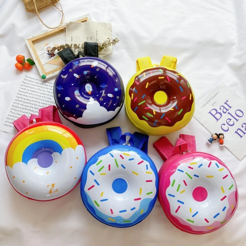 Children's Schoolbag Cute Donut Rainbow Baby Boys and Girls 3-6 Years Old Kindergarten Girls Backpack Bags
Children's Schoolbag Cute Donut Rainbow Baby Boys and Girls 3-6 Years Old Kindergarten Girls Backpack Bags