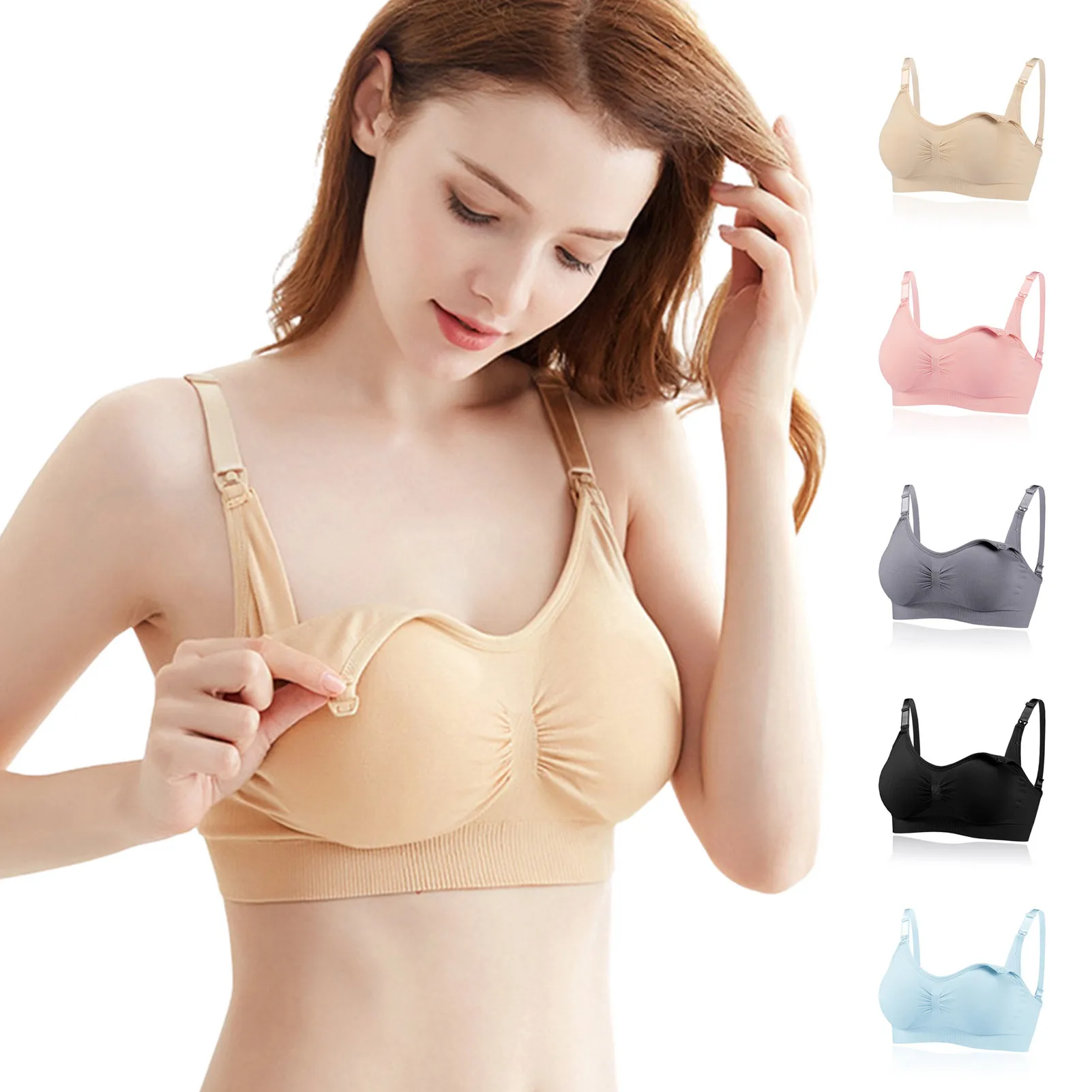 Nursing Bra Adjustable Breast Feeding Bras Maternity Nursing Bra No Steel Ring Gathering Bras For Convenient Breastfeeding 2022 
Nursing Bra Adjustable Breast Feeding Bras Maternity Nursing Bra No Steel Ring Gathering Bras For Convenient Breastfeeding 2022