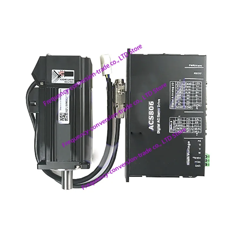 

Leadshine 400W Brushless AC Servo Motor ACM604V60-T-2500 + ACS806 Drive Kit With 2500 line Encoder Cable And Motor Cable
