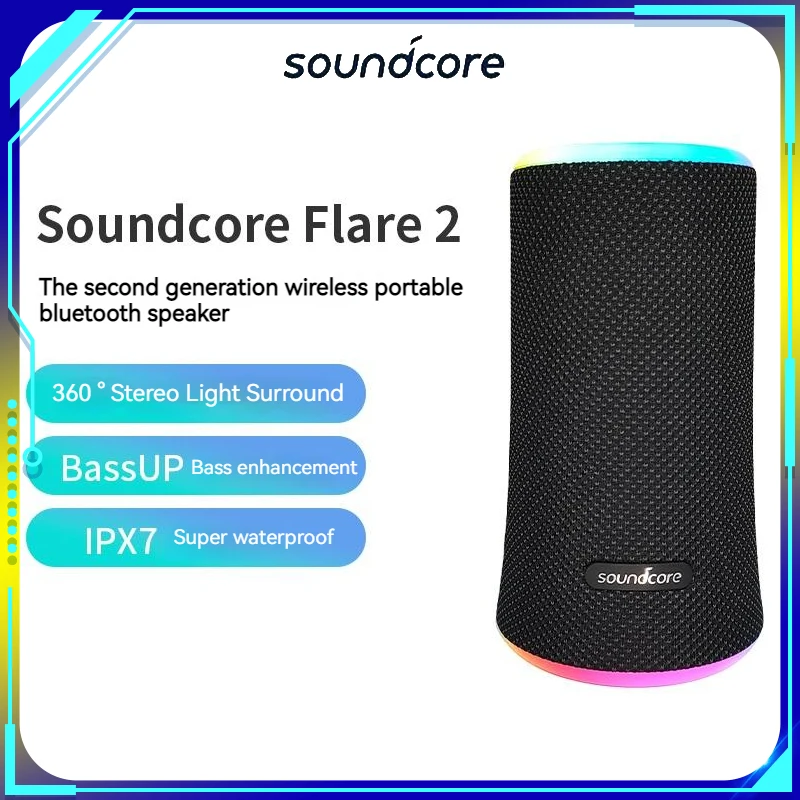 Оригинальная Беспроводная колонка Soundcore Flare, сабвуфер с регулировкой эквалайзера, водонепроницаемость Ipx7
Оригинальная Беспроводная колонка Soundcore Flare, сабвуфер с регулировкой эквалайзера, водонепроницаемость Ipx7